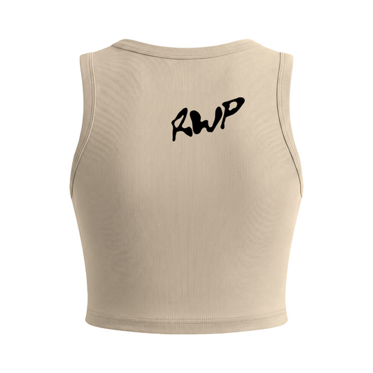 Pegasus Fly Crop Tank Top in Sand (Womens)