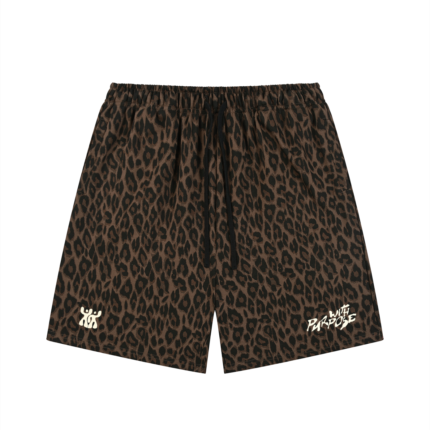 Heavyweight Leopard Drawstring Shorts (Unisex)