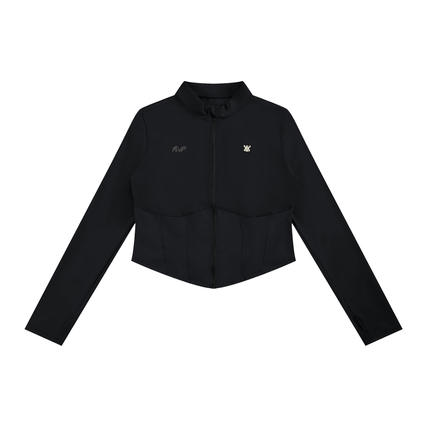 Slim Fit Full-Zip Jacket in Black (Womens)