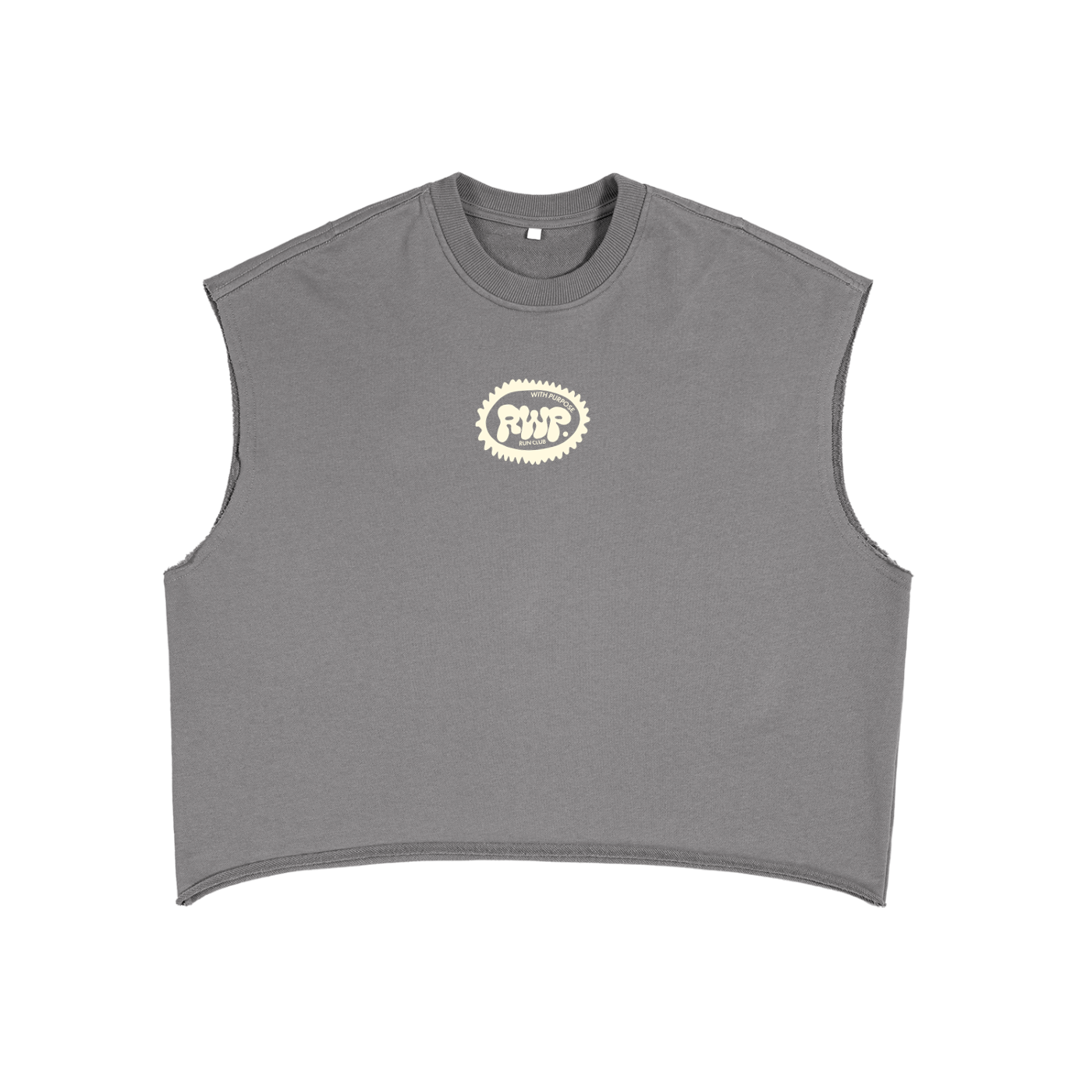 Gym Towelling Box Cropped Cotton Sweat Vest