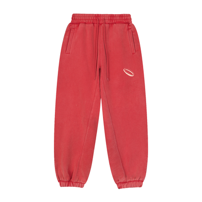 Red Wash Jogger Tracksuit