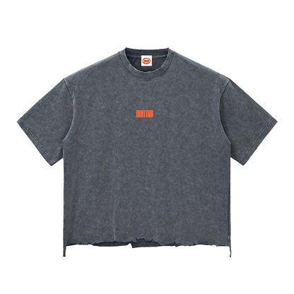 Snow Wash Raw-Hem Boxy T-shirt
