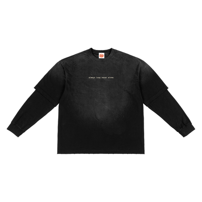 Sunfade Hand-Frayed Faux Two-Piece T-Shirt