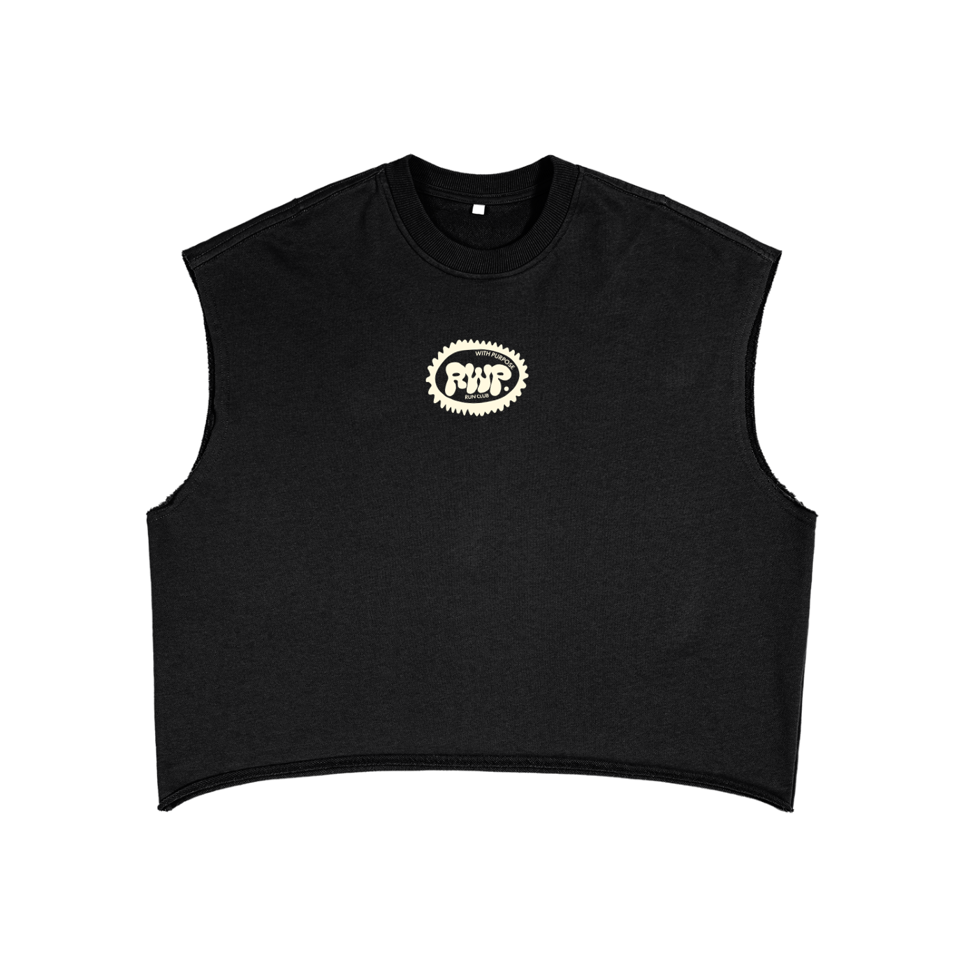 Gym Towelling Box Cropped Cotton Sweat Vest