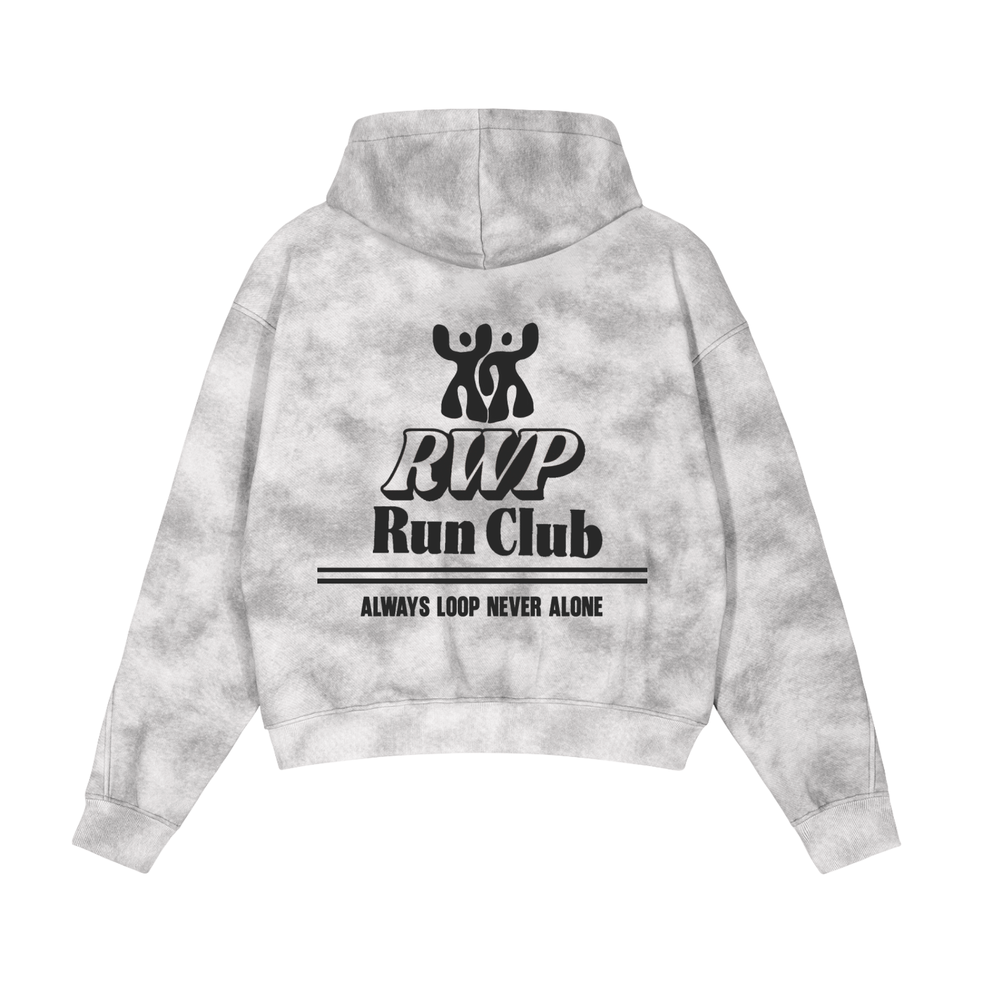 Dirty Washed Zip-Up Fleece Hoodie