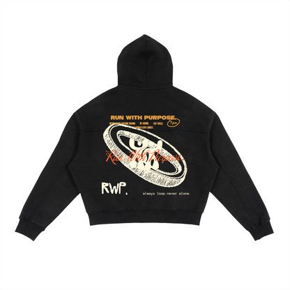 Fleece Zip-Up Boxy Hoodie