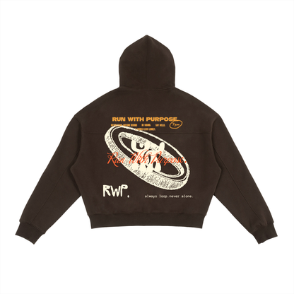 Fleece Zip-Up Boxy Hoodie