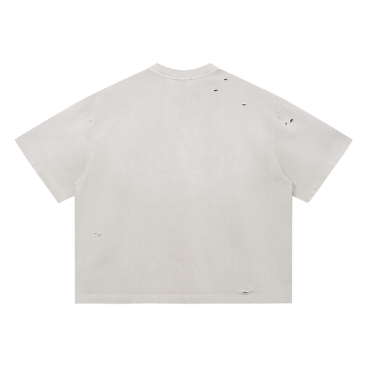 Pegasus Run Free Distress Tee in Cement (Unisex)