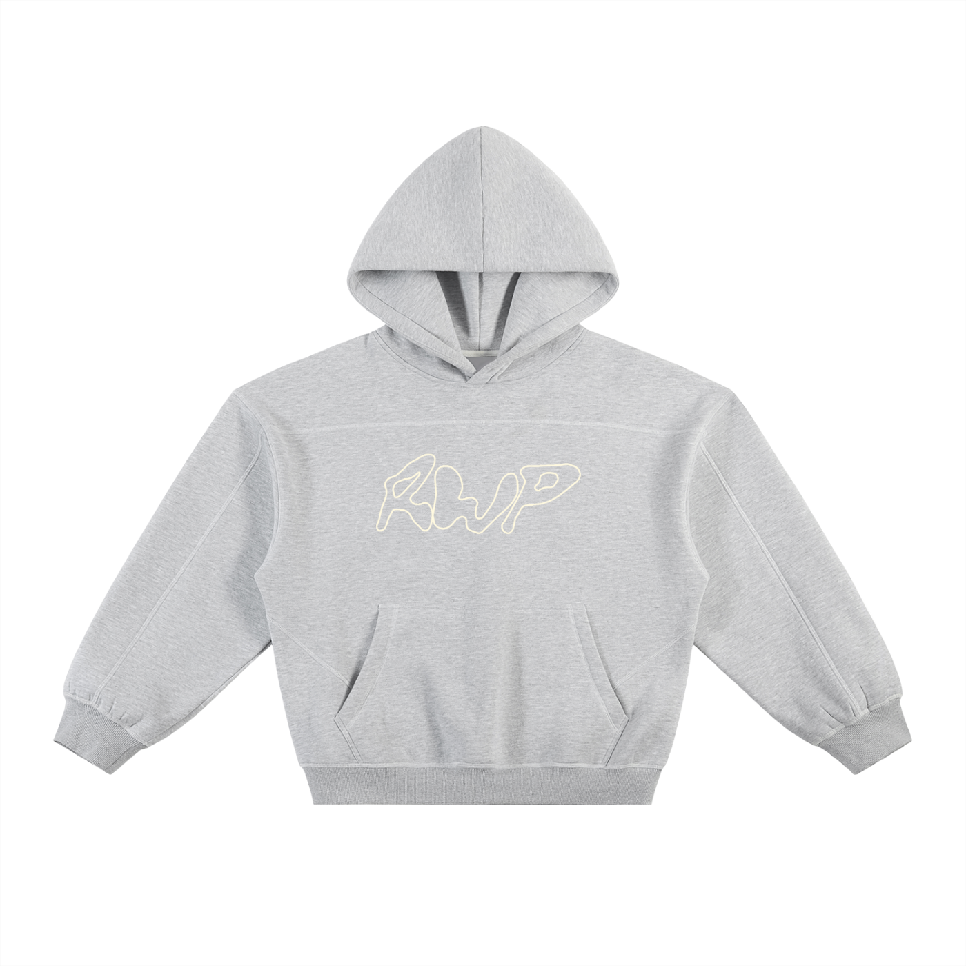 ALNA Contrast-Stitched Boxy Fleece Hoodie (Unisex)