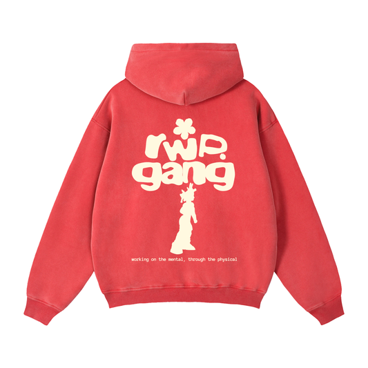 Red Wash Tracksuit Hoodie