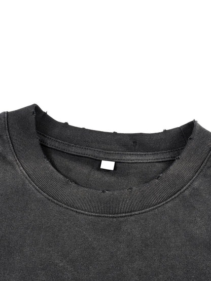 Sunfade Hand-Frayed Faux Two-Piece T-Shirt