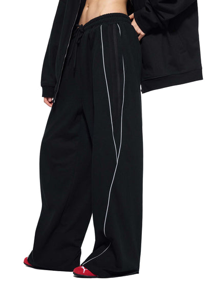 Reflection Striped Straight-Leg Sweatpants